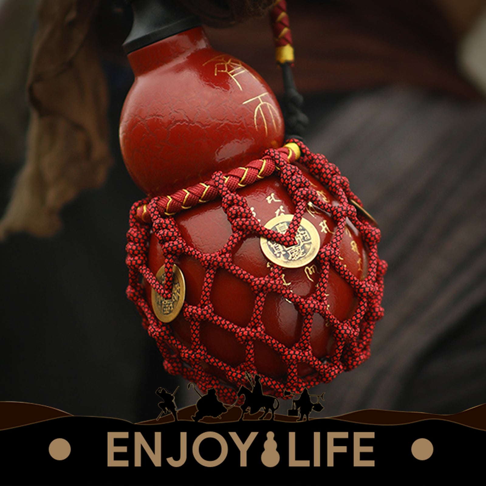 ENJOY LIFE Gourd Water Bottle 528ml Thermos HongHuQiTian Type